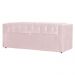 Calçadeira Baú Para Cama Box Solteiro Emma Suede Rosa Bebê  - DS Estofados
