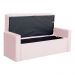 Calçadeira Baú Para Cama Box Solteiro Emma Suede Rosa Bebê  - DS Estofados