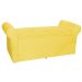 Calçadeira Recamier Baú Cancun Solteiro 90cm Suede Amarelo - DS Estofados