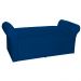 Calçadeira Recamier Baú Cancun Solteiro 90cm Suede Azul Marinho - DS Estofados