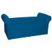 Calçadeira Recamier Baú Cancun Solteiro 90cm Suede Azul Royal - DS Estofados