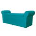 Calçadeira Recamier Baú Cancun Solteiro 90cm Suede Azul Turquesa - DS Estofados