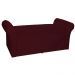 Calçadeira Recamier Baú Cancun Solteiro 90cm Suede Bordô - DS Estofados
