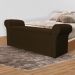 Calçadeira Recamier Baú Cancun Solteiro 90cm Suede Bordô- DS Estofados