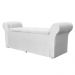 Calçadeira Recamier Baú Cancun Solteiro 90cm Suede Branco - DS Estofados