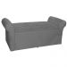 Calçadeira Recamier Baú Cancun Solteiro 90cm Suede Cinza - DS Estofados