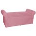Calçadeira Recamier Baú Cancun Solteiro 90cm Suede Rosa - DS Estofados