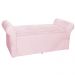 Calçadeira Recamier Baú Cancun Solteiro 90cm Suede Rosa Bebê - DS Estofados