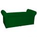 Calçadeira Recamier Baú Cancun Solteiro 90cm Suede Verde - DS Estofados