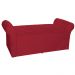 Calçadeira Recamier Baú Cancun Solteiro 90cm Suede Vermelho - DS Estofados