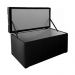 Calçadeira Recamier Baú Casal King 190cm Sofia Napa Preto - DS Estofados