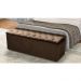 Calçadeira Recamier Baú Casal King 190cm Sofia Suede Marrom  - DS Estofados