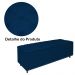 Calçadeira Recamier Baú Casal King 195cm Diana Suede Azul Marinho  - Dellas Store