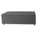 Calçadeira Recamier Baú Casal King 195cm Diana Suede Cinza  - Dellas Store