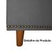 Calçadeira Recamier Baú Casal King 195cm Diana Suede Cinza  - Dellas Store