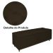 Calçadeira Recamier Baú Casal King 195cm Diana Suede Marrom  - Dellas Store