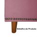Calçadeira Recamier Baú Casal King 195cm Diana Suede Rosa  - Dellas Store