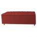 Calçadeira Recamier Baú Casal King 195cm Diana Suede Vermelho - Dellas Store