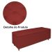 Calçadeira Recamier Baú Casal King 195cm Diana Suede Vermelho - Dellas Store