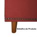 Calçadeira Recamier Baú Casal King 195cm Diana Suede Vermelho - Dellas Store
