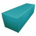 Calçadeira Recamier Baú Casal King 195cm Eva Suede Azul Turquesa