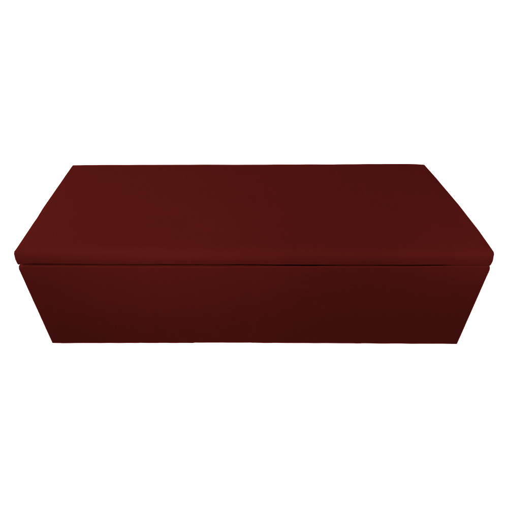 Calçadeira Recamier Baú Casal King 195cm Eva Suede Bordô