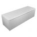 Calçadeira Recamier Baú Casal King 195cm Eva Suede Branco