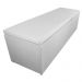 Calçadeira Recamier Baú Casal King 195cm Eva Suede Branco
