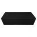Calçadeira Recamier Baú Casal King 195cm Eva Suede Preto