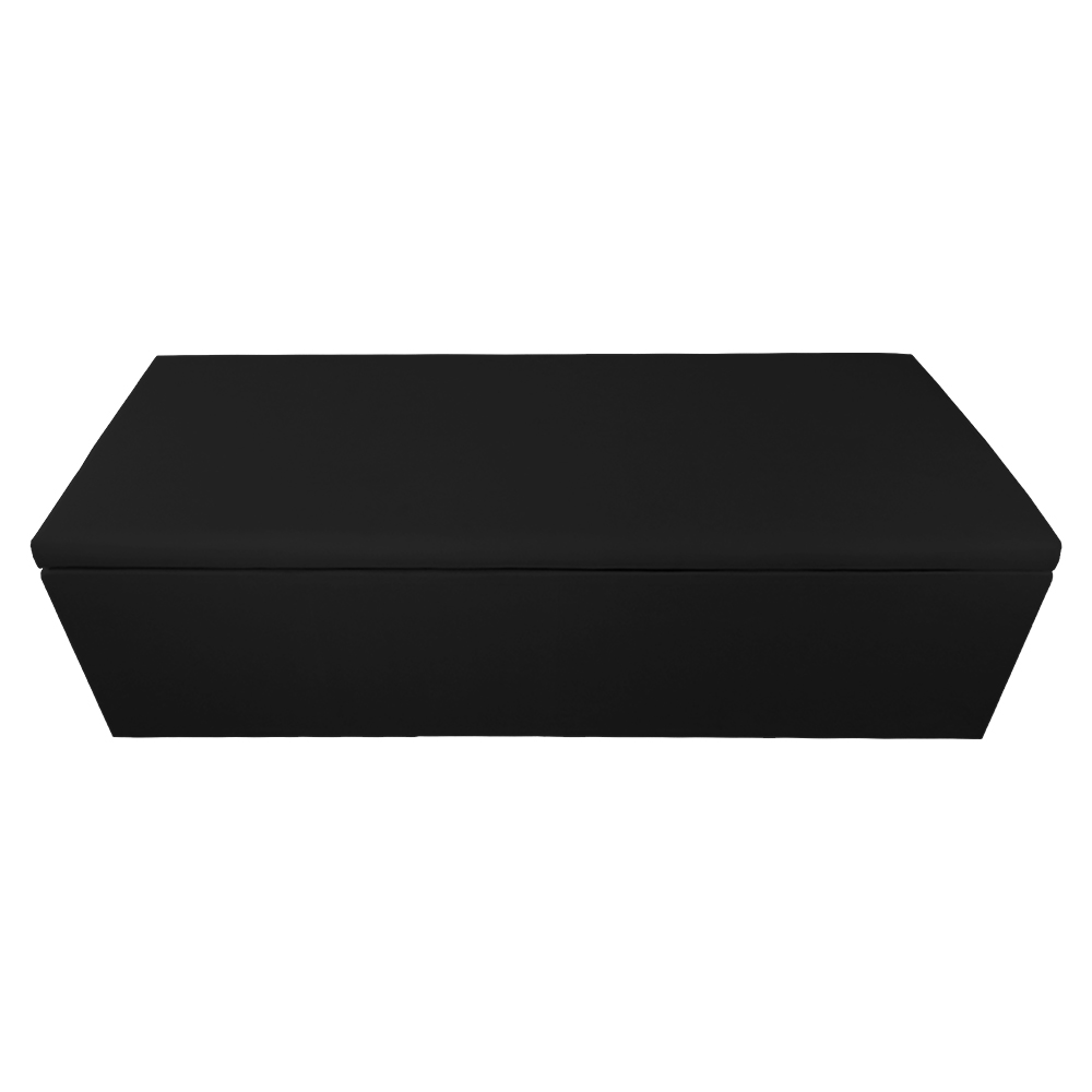 Calçadeira Recamier Baú Casal King 195cm Eva Suede Preto