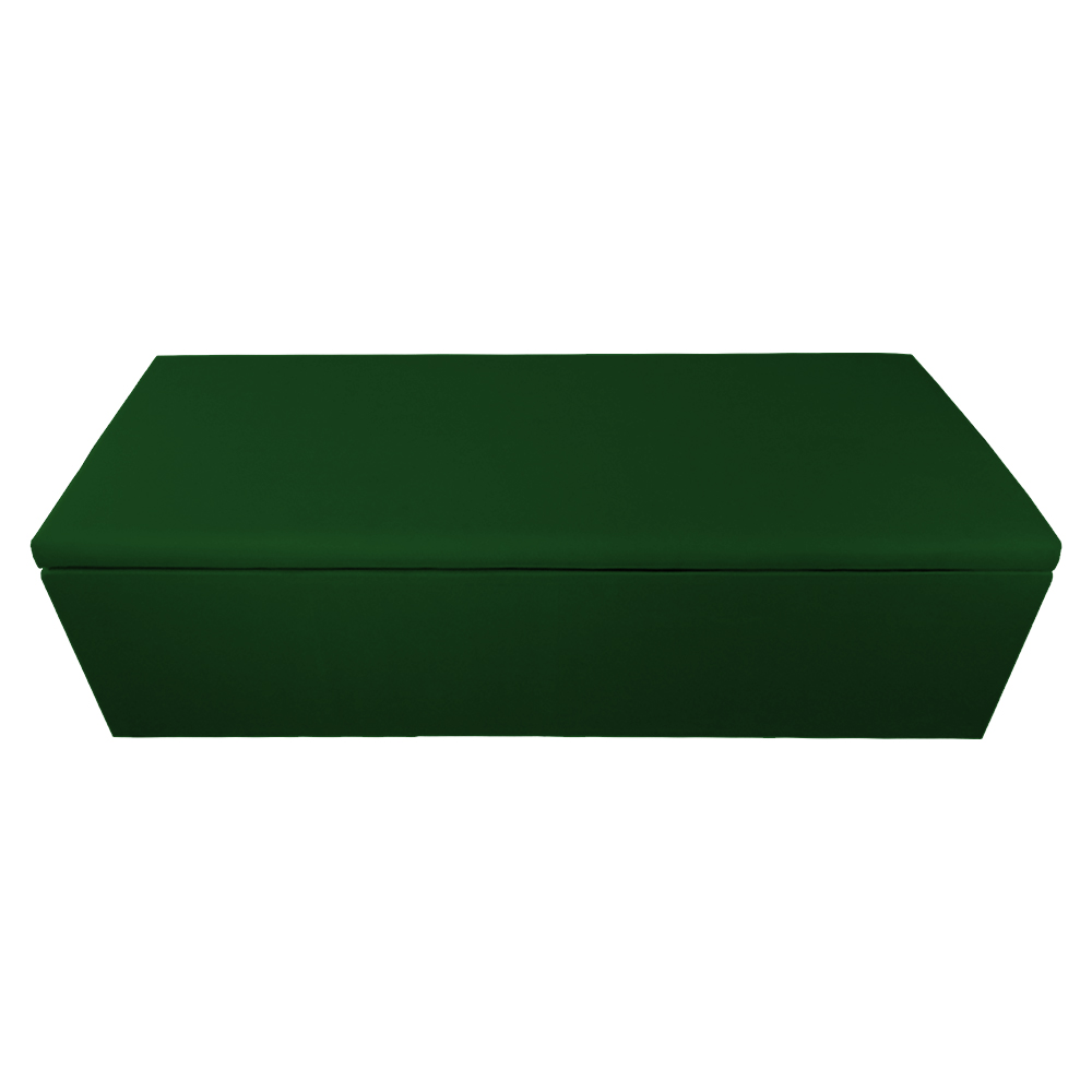 Calçadeira Recamier Baú Casal King 195cm Eva Suede Verde
