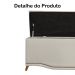 Calçadeira Recamier Baú Casal King 195cm Greta Suede Bege - DS Estofados
