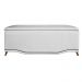 Calçadeira Recamier Baú Casal King 195cm Greta Suede Branco - DS Estofados