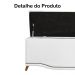 Calçadeira Recamier Baú Casal King 195cm Greta Suede Branco - DS Estofados