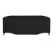 Calçadeira Recamier Baú Casal King 195cm Greta Suede Preto - DS Estofados