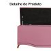 Calçadeira Recamier Baú Casal King 195cm Greta Suede Rosa - DS Estofados