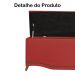 Calçadeira Recamier Baú Casal King 195cm Greta Suede Vermelho - DS Estofados