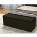 Calçadeira Recamier Baú Casal King 195cm Sofia Suede Preto - DS Estofados