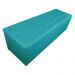Calçadeira Recamier Baú Casal Queen 160cm Juliana Para Cama Box Suede Azul Turquesa - DS Estofados