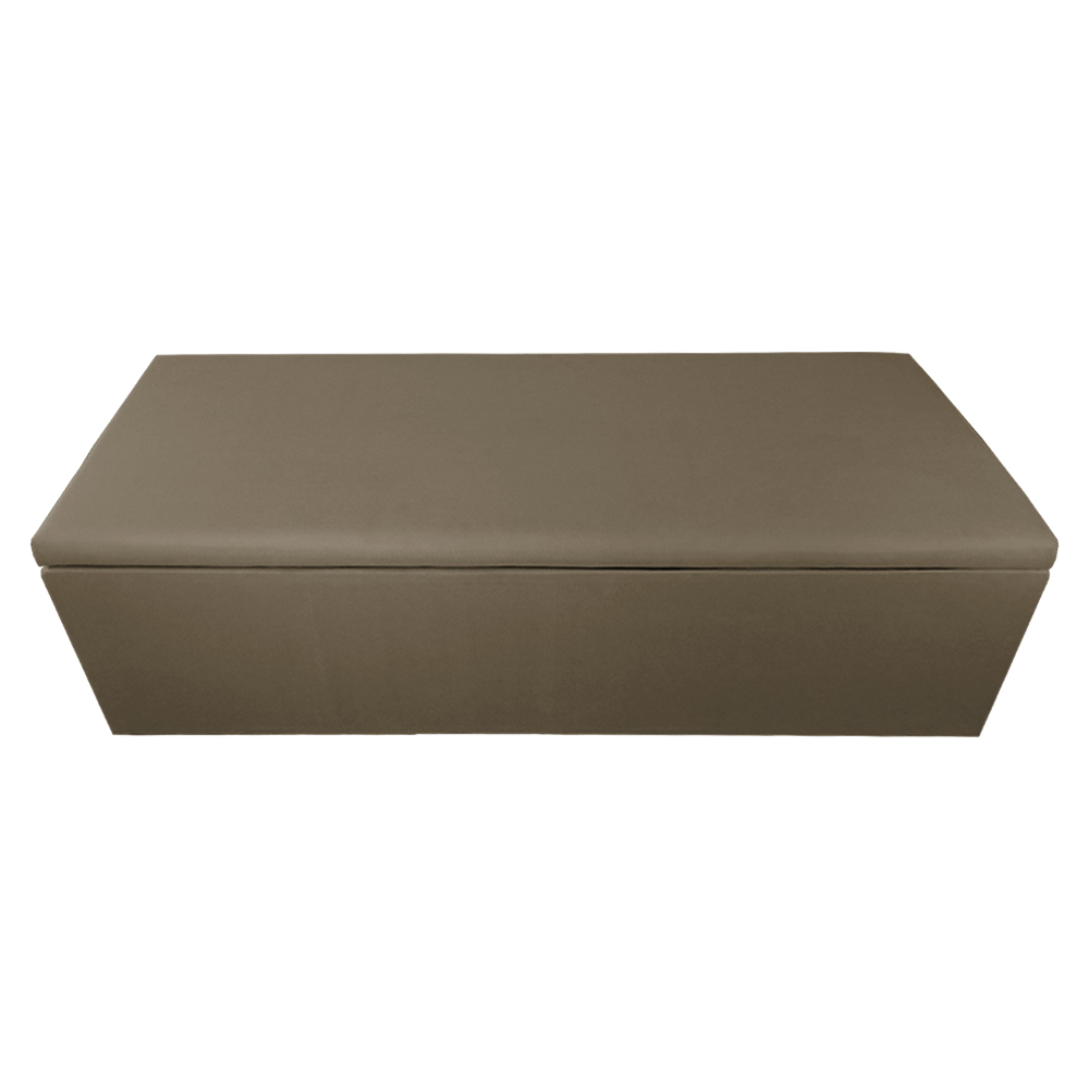 Calçadeira Recamier Baú Solteiro 90cm Eva Suede Capuccino