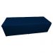 Calçadeira Recamier Baú Solteiro 90cm Juliana Para Cama Box Suede Azul Marinho - DS Estofados