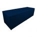 Calçadeira Recamier Baú Solteiro 90cm Juliana Para Cama Box Suede Azul Marinho - DS Estofados