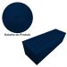 Calçadeira Recamier Baú Solteiro 90cm Juliana Para Cama Box Suede Azul Marinho - DS Estofados