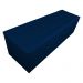 Calçadeira Recamier Baú Solteiro 90cm Juliana Para Cama Box Suede Azul Marinho - DS Estofados
