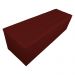 Calçadeira Recamier Baú Solteiro 90cm Juliana Para Cama Box Suede Bordô - DS Estofados