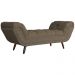 Calçadeira Recamier Sienna Casal Queen Linho Cacau