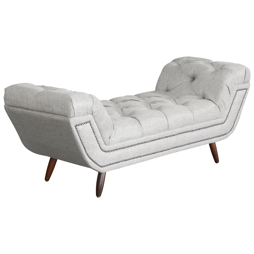 Calçadeira Recamier Sienna Super King Linho Bege