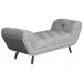 Calçadeira Recamier Sienna Super King Linho Cinza