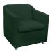 Combo 01 Namoradeira mais 01 Poltrona Decorativa Tilla Pés Cromados Suede Verde - DS Estofados