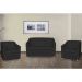 Combo 01 Namoradeira mais 02 Poltrona Decorativa Tilla Pés Cromados Suede Preto - DS Estofados